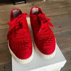 AGL Red Knit Sneakers